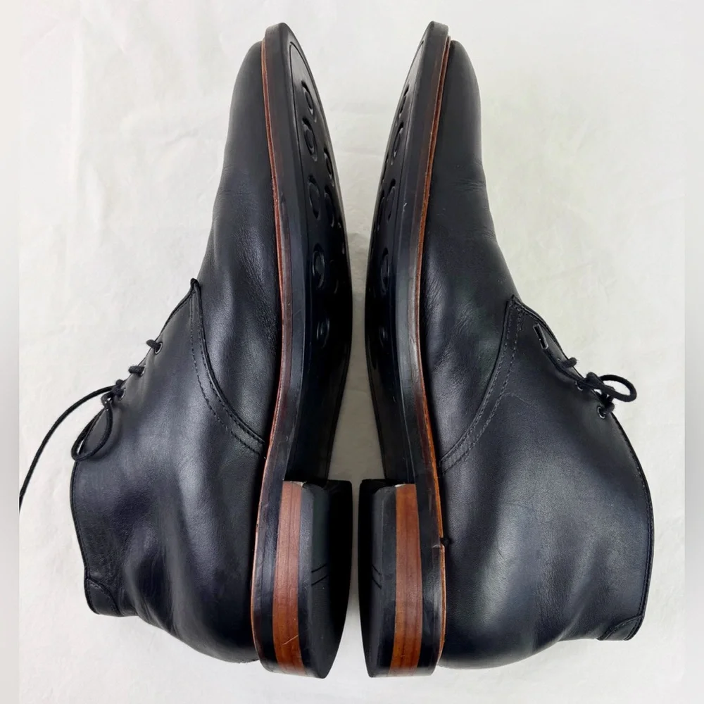 Gordon Rush Black Leather Chukka Boots